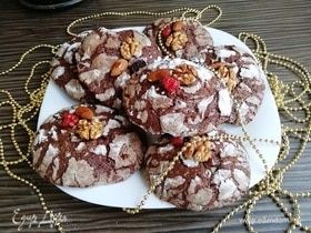 Шоколадное печенье с цукатами