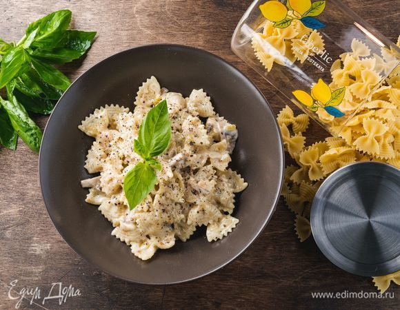 Спагетти с грибным соусом, пошаговый рецепт на ккал, фото, ингредиенты - Шαй
