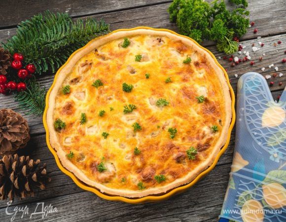 Пирог Киш лорен с курицей, грибами и сыром - рецепт с фотографиями - Patee. Рецепты