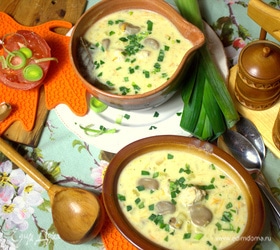 Cырный суп с фрикадельками