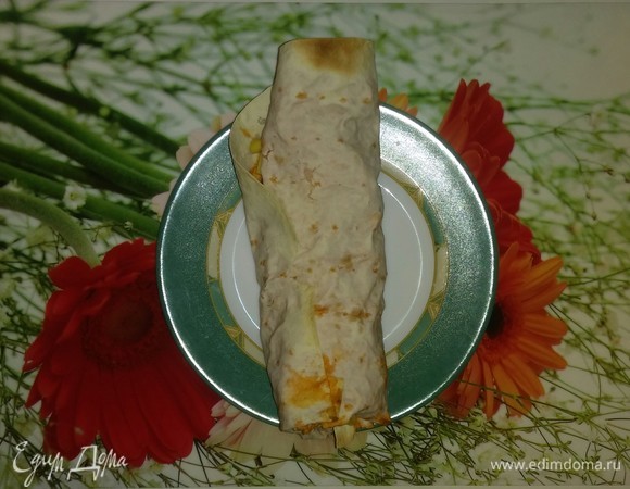 Овощная шаурма с плавленым сыром