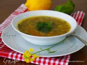 Овощной суп с нутом и вермишелью