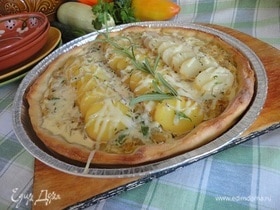 Луковый пирог с картофелем