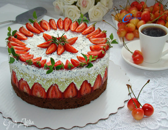 Рецепт торта с клубникой и сливками | Интернет магазин Sulpak