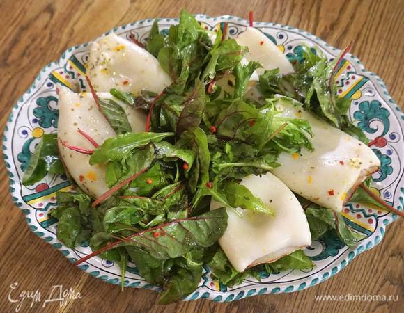 Салат с кальмарами самый вкусный пошаговый рецепт с фото от высоцкой