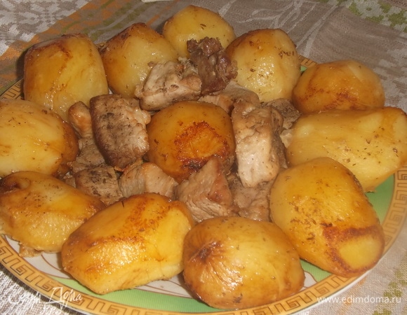 Грузинское блюдо в казане Оджахури из свинины. Рецепт