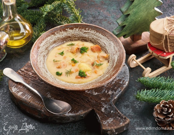 Гороховый суп с копченостями и зеленью - пошаговый рецепт с фото, ингредиенты, как приготовить
