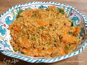 Пикантная морковь с рисом и имбирем