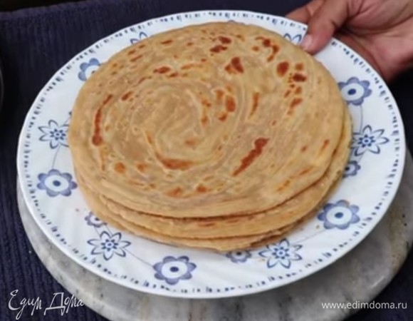 Wheat Porotta (индийская лепешка из Кералы)