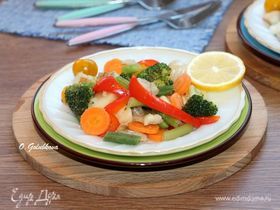 Рыба с овощами на пару