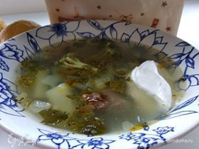 Суп со стручковой фасолью и брокколи