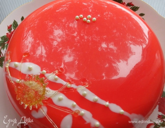 Муссовый торт с зеркальной глазурью, пошаговый рецепт на 6507 ккал, фото, ингредиенты - Alla Bruch