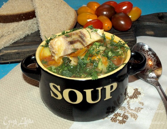 Овощной суп с треской