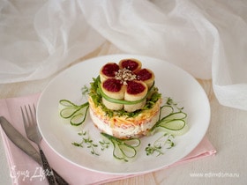 Порционный салат «Аленький цветочек»
