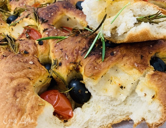 Итальянская фокачча, как в лучшей пекарне , пошаговый рецепт с фото от автора Марина Майорова