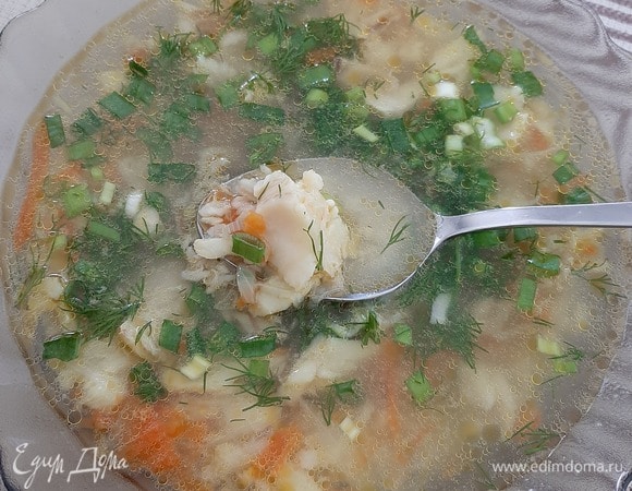 Быстрый суп из минтая, пошаговый рецепт на ккал, фото, ингредиенты - Марина Филиппова