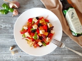 Овощной салат с сухариками