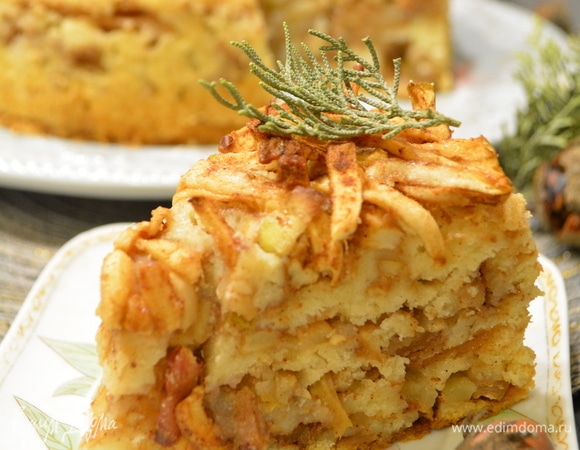 Постный пирог с яблоками - классический рецепт с пошаговыми фото