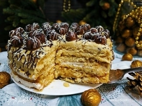 Торт «Новогоднее кружево»