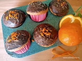 Апельсиновые маффины с шоколадом
