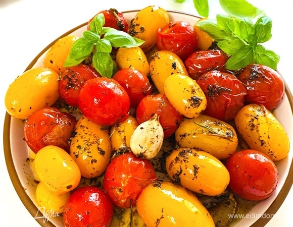 Гарнир из печеных томатов черри , пошаговый рецепт на 759 ккал, фото,ингредиенты - MERI