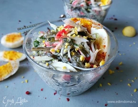Салат из морской капусты: рецепт приготовления