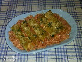 Каннеллони с курицей и овощами