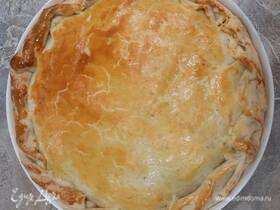 Картофельный пирог с луком-пореем и сыром