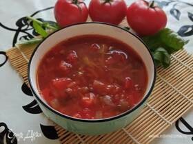 Суп с томатами и чечевицей