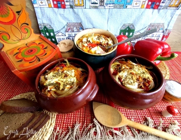 Овощи,тушеные с мясом в горшочках., пошаговый рецепт на ккал, фото, ингредиенты - natta