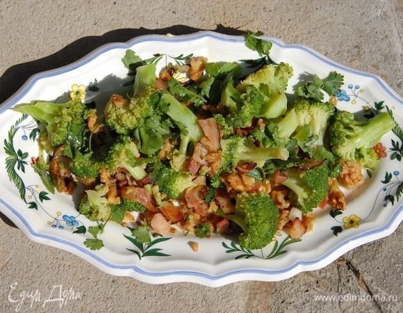 Зеленый салат с орехами и фетой, пошаговый рецепт с фото