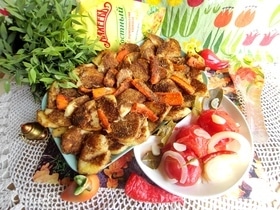 Запеченный картофель под майонезом