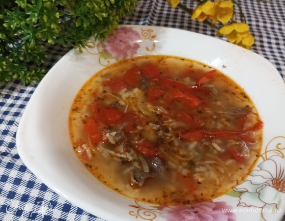 Гречневый суп с рыбными консервами