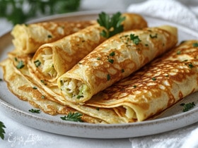 Постные блины с капустой