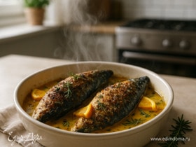Скумбрия в фольге с лимоном и розмарином