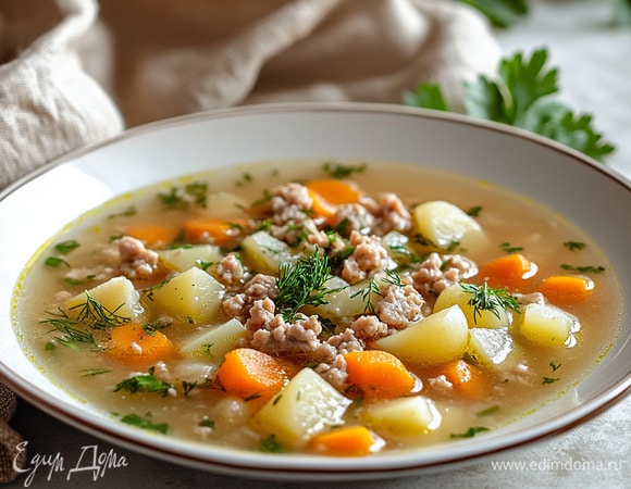 Суп из куриного фарша