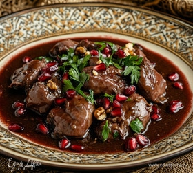 Куриная печень в гранатовом соусе