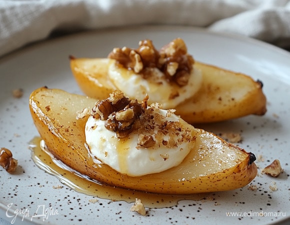Карамелизированная груша с сыром
