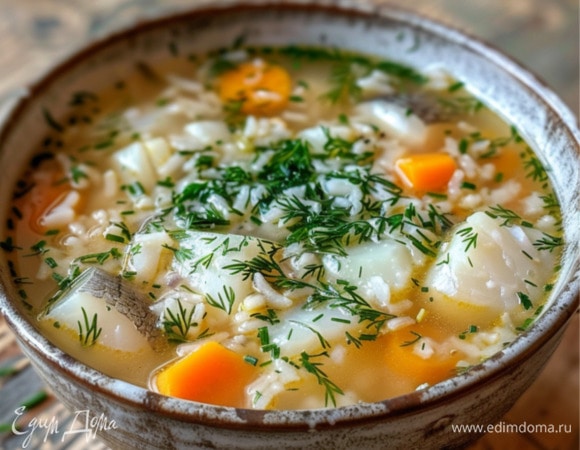 Рыбный суп из консервов с рисом Рыбный суп из консервов с рисом