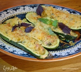 Цукини, запеченные с ветчиной и рисом Цукини, запеченные с ветчиной и рисом