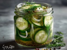 Огурцы по фински с уксусом