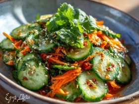 Огурцы с морковью по корейски