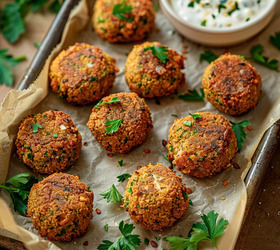 Фалафель из нута, запечённый в духовке