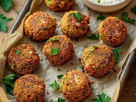 Фалафель из нута, запечённый в духовке