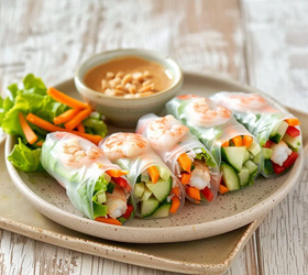 Спринг-роллы с креветками и овощами