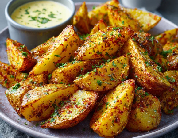 Хрустящая картошка по-деревенски в духовке