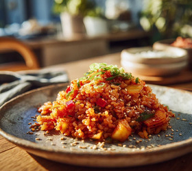 Жареный рис с кимчи