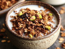 Домашняя гранола со вкусом дубайского шоколада