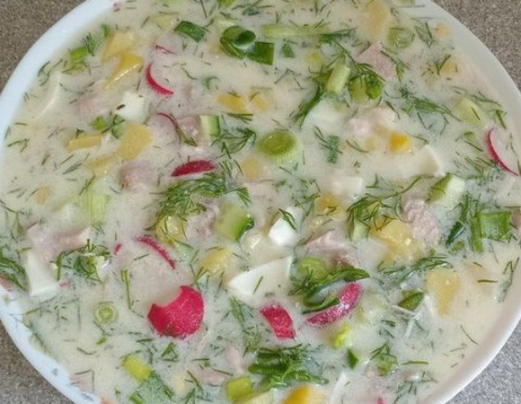 Окрошка на кефире